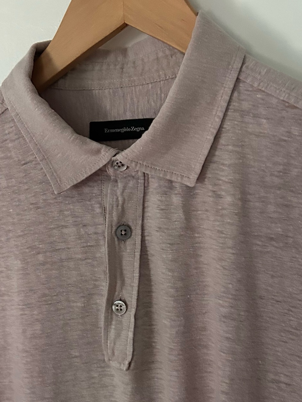 Ermenegildo Zegna Men’s Size L/52 Short Sleeve Linen Polo - Picture 5 of 12
